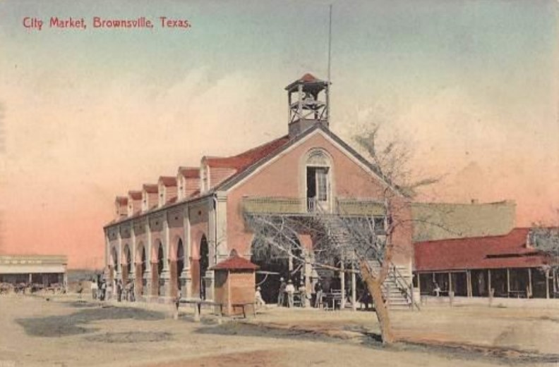 City Market Building in 1907 postcard image, before fire station added (Fernandez 2018)