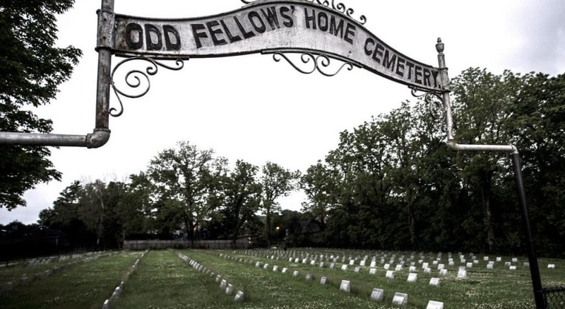 The Odd Fellows Home cemetery where hundreds of orphans were buried.