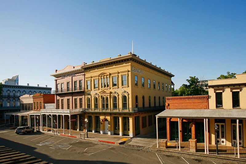 The new Ebner Hotel, its exterior rebuilt in 2010 to perfectly mimic the original appearance, now houses chic office spaces--an apt reminder of the desire for historic connections in modern spaces.