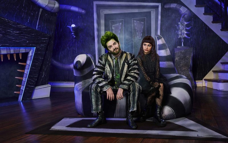 Alex Brightman and Sophia Anne Caruso in the Broadway production of Beetlejuice