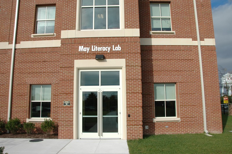 Entrance to the May Literacy Lab in Conway Hall, 2009