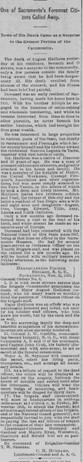 Heilbron's Sacramento Union obituary on Nov. 22, 1893 reveals his deep involvement in the community. Included is a letter from his commanding officer in the National Guard, in which Heilbron last held the rank of Major.
