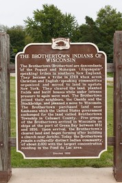 This is the historical marker that explains the history of the Brotherton nation, and how they came to live in Wisconsin.