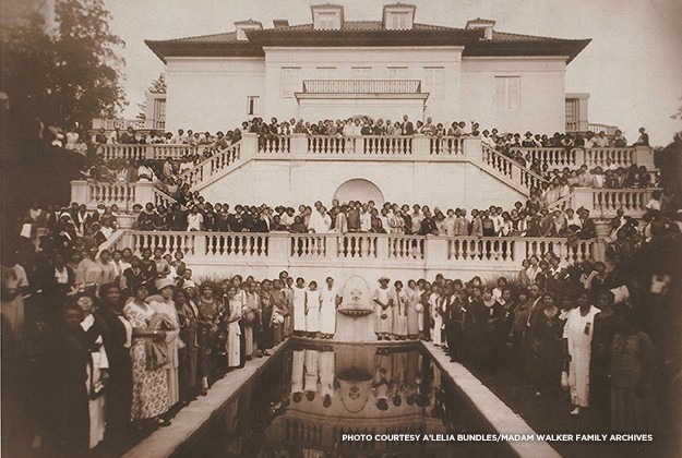 This photo of Villa Lewaro came directly from the Walker family's archives. This portrays sales associates posing during the 1924 annual Convention of the Madam Walker Beauty Culturists Union. 