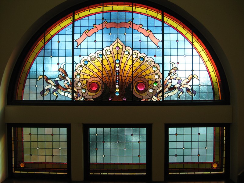 The building's many stained glass windows are among its most famous features.