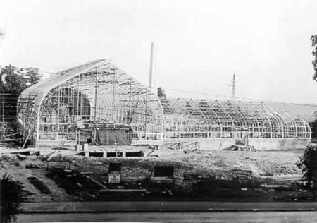 Krohn Conservatory during construction circa 1932