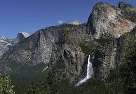 Yosemite National Park was established in 1890. Yosemite Falls, pictured here, is the tallest waterfall in North America.