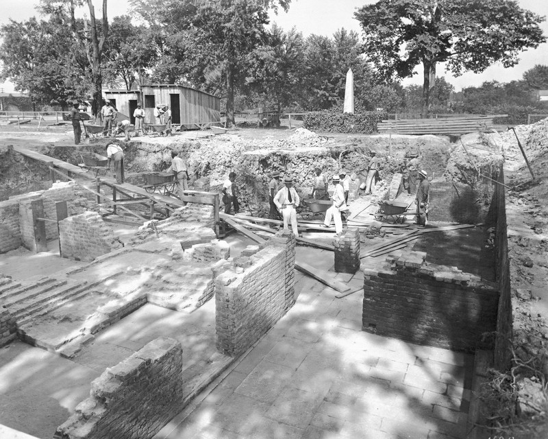 Archaeologists uncovered the remains of the Palace's foundation as well as many artifacts in 1930. Image obtained from the Daily Press.