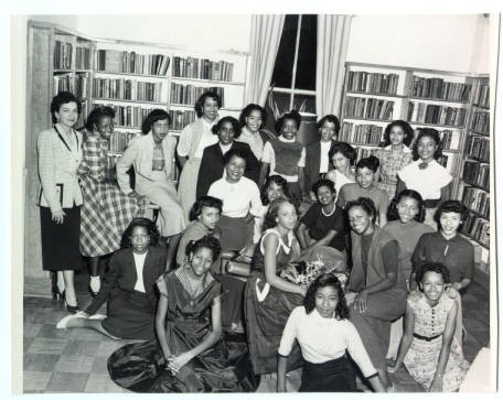 Debutantes at the Richard B. Harrison library, 1952