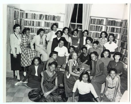 Debutantes at the Richard B. Harrison library, 1952
