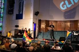 Sunday morning sermon at Glide during Pride week