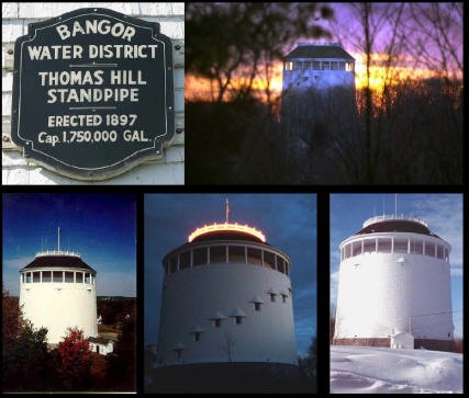 Collage of Photographs of the Standpipe, provided by bangorwater.org