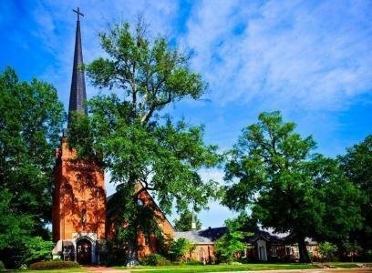 A more full view of the church