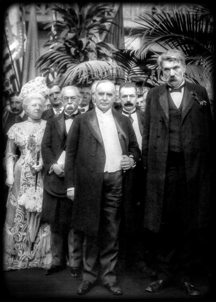 The last posed photograph of William McKinley, taken at the Pan American Exposition on September 5- the day before his assassination