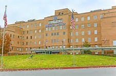 Clarksburg VA Hospital current photo of entrance to building.  Several improvements have been made to the facility since it dedication in 1950