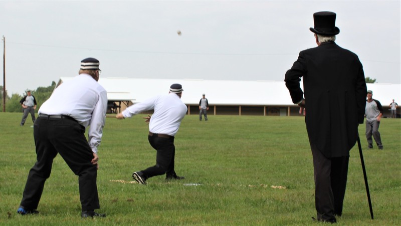 Vintage Baseball 2018, held annually on the grounds of the Pioneer Village Museum