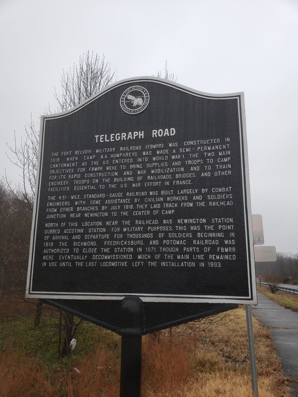 Telegraph Road Historical Marker (reproduced under Fair Use).
