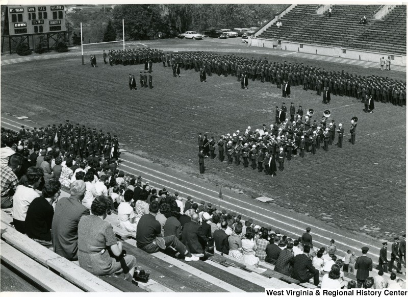 The ROTC often held practice and formal events at Mountaineer Field.