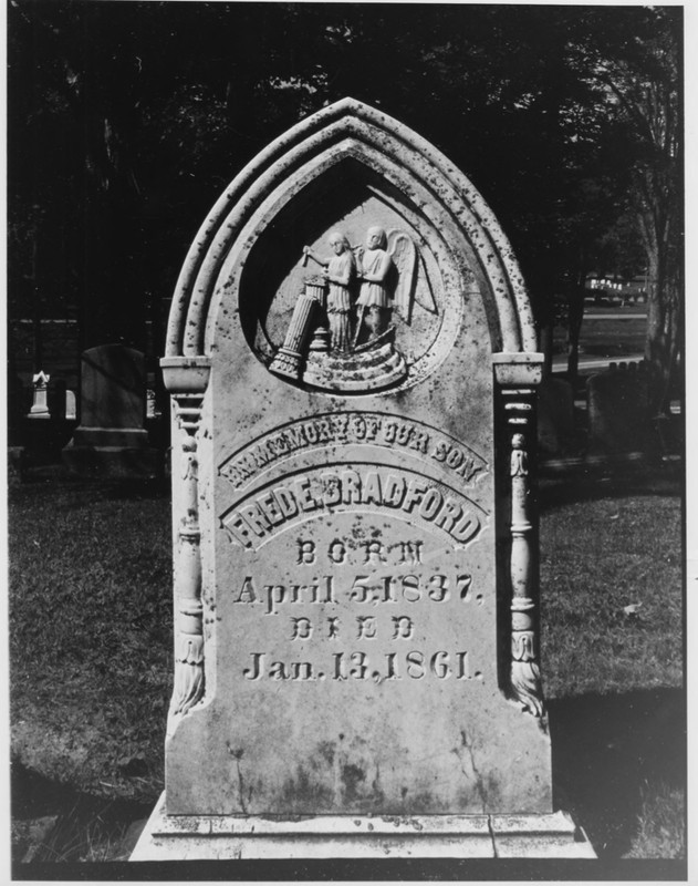 The Grave of Fred E. Bradford by Earle G. Shettleworth, Jr. on 8/20/74, Public Domain Photo Provided by NPS