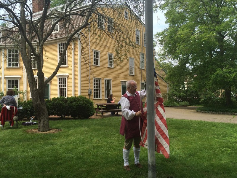 Flag raising at the Dorothy Quincy homestead