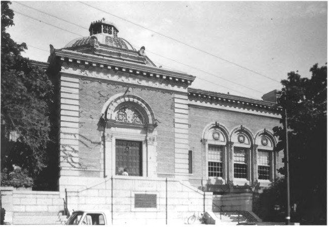 The Front of the Bangor Public Library by Gregory Clancey in October of 1983, Public Domain Photo Provided by NPS