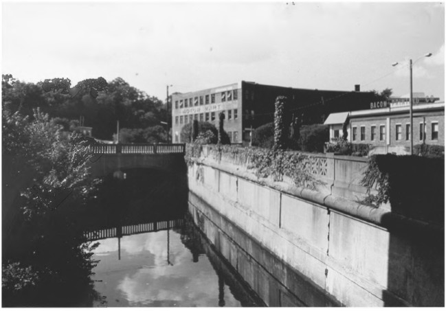 The Norumbega Mall Between Central and Franklin Sts by Gregory Clancey in October of 1983, Public Domain Photo Provided by NPS