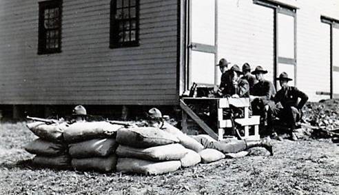 Trainees being practicing long range firing