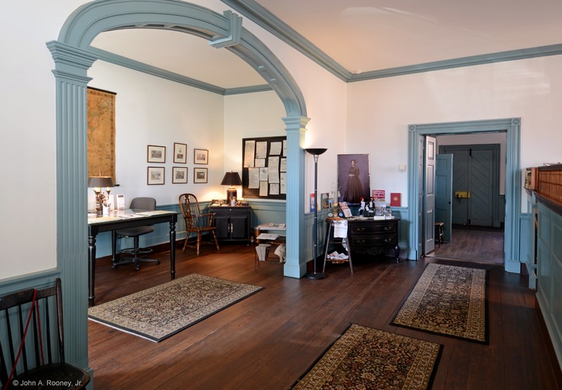 The interior of Historic Farmers Bank, home to a museum and the Petersburg Visitors Center. Photo by Petersburg Museums.