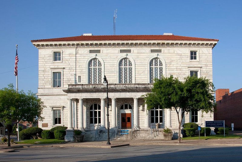 The former Federal Building & Courthouse, originally a U.S. Post Office, was built in 1909. It will become office space in the near future as of 2017.