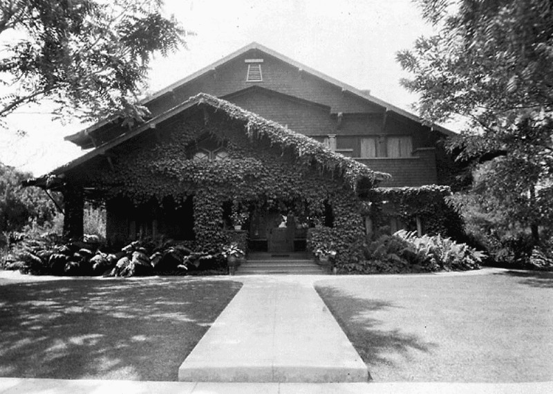 Los Altos History Museum Archives Photo of house Circa 1920, prior to remodel extending house to left of house
