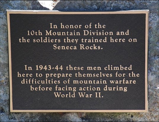 10th Mountain Division historical marker: Location: N 38° 50.038', W 79° 22.438