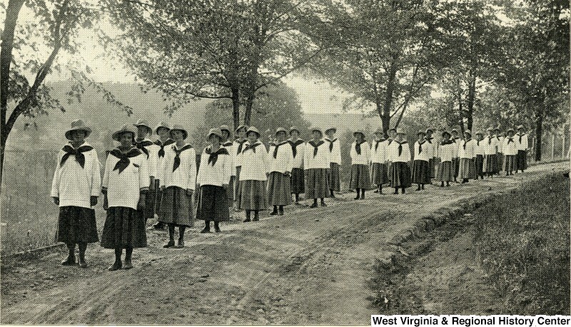 Girls Out for a Walk at West Virginia Industrial Home for Girls, Salem, Harrison County, W. Va.
Courtesy of West Virginia & Regional History Center