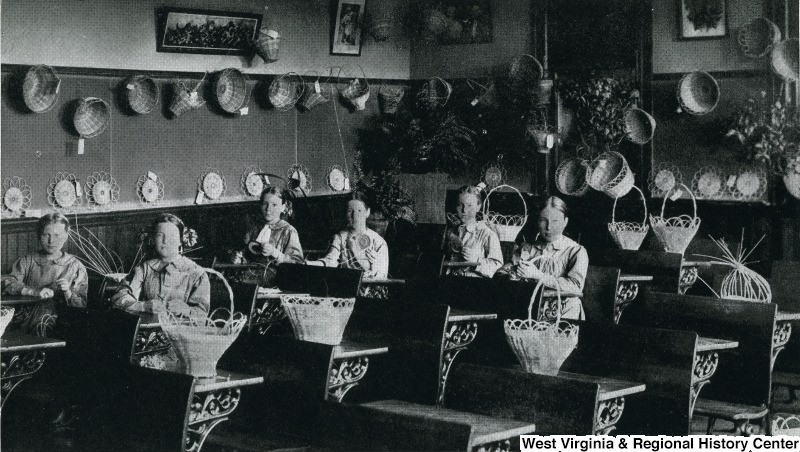 Girls in class at the West Virginia Industrial Home for Girls in September 1912. Courtesy of West Virginia & Regional History Center