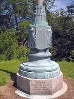 This photograph shows the base with its inscription, the words above it stating "of those that served" with the stars to represent the Service Star Legion.
