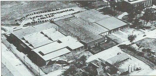 The manufacturing facilities at Steadley grew to be an extensive complex on River Street as seen by this 1950s aerial view. Several decades later, Leggett and Platt acquired the company. 