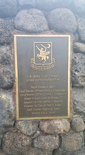 Names of the Army 160th SOAR Night Stalkers killed in the rescue effort.