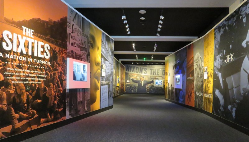Exhibits in the Nixon Library and Museum