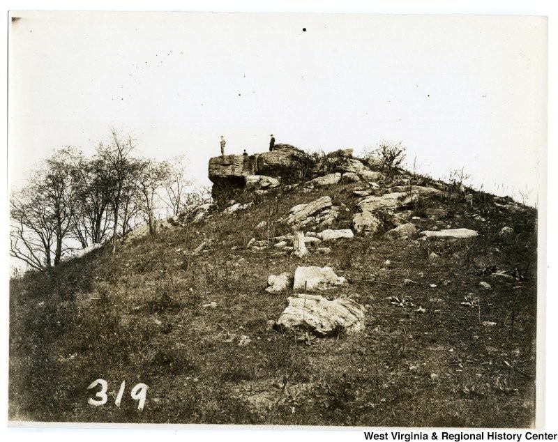 Native American burials being unearthed, taken May 26, 1935.