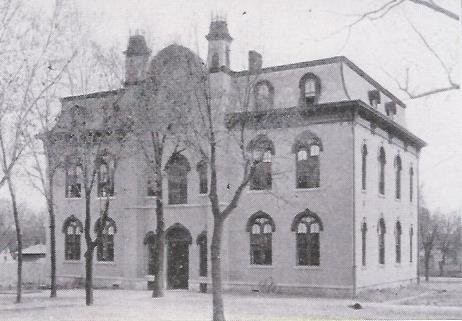 Another view of the first school building/Central School, c.1903.