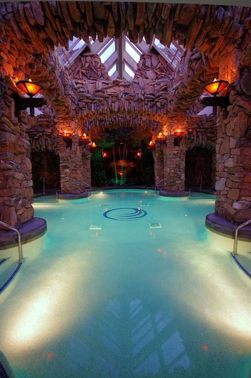 The spa on the hotel's lower level.