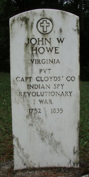 Grave of John W. Howe, another Revolutionary War participant. Photo