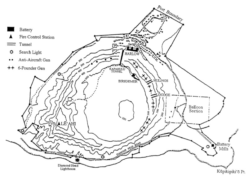 Diagram of Ft. Ruger layout in 1934