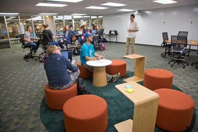 Instruction in the ideau lab in the library