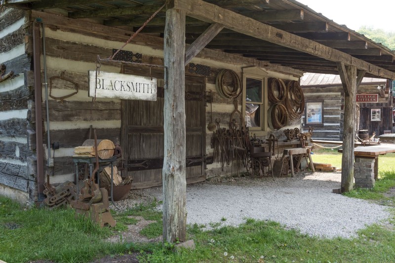 The Blacksmith forge is open for demonstrations several days a week in the spring, summer, and fall. 