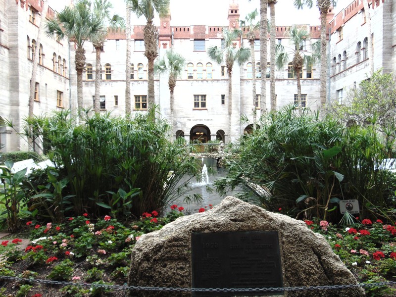 Inside courtyard.