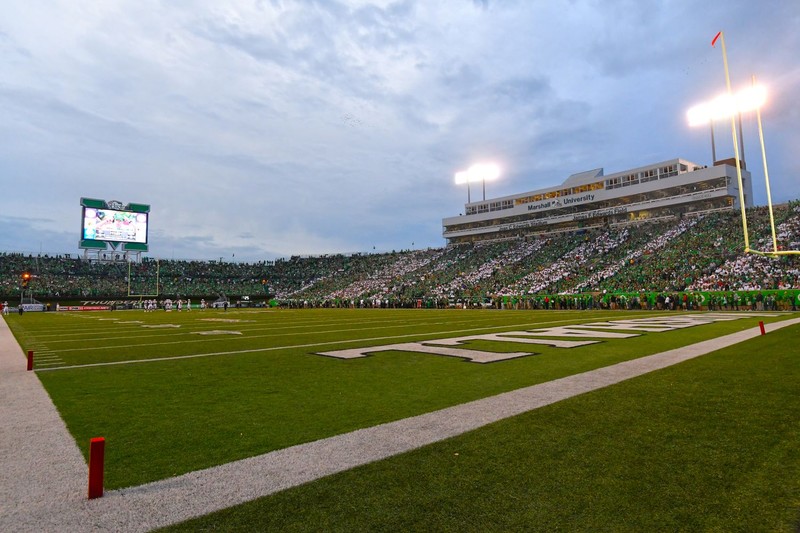 The stadium can seat up to 38,000 people and includes 4,332 chair back seats, 300 handicap-accessible seats, and 20 indoor sky suites.