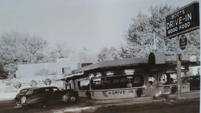 Postcard of Boots Drive-in.