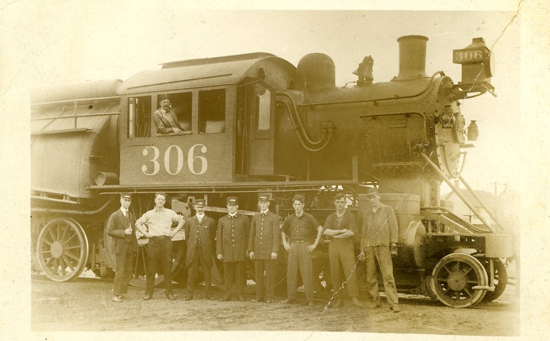 Engine #306 at the Tuckahoe Station in about 1905