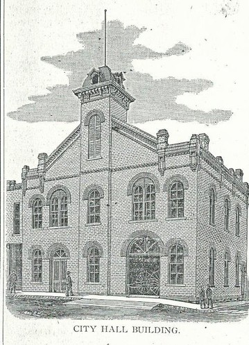 City Hall as it appeared in 1885 Carthage City Directory.