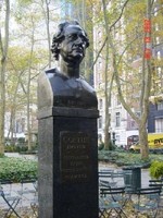 Goethe statue in Bryant Park